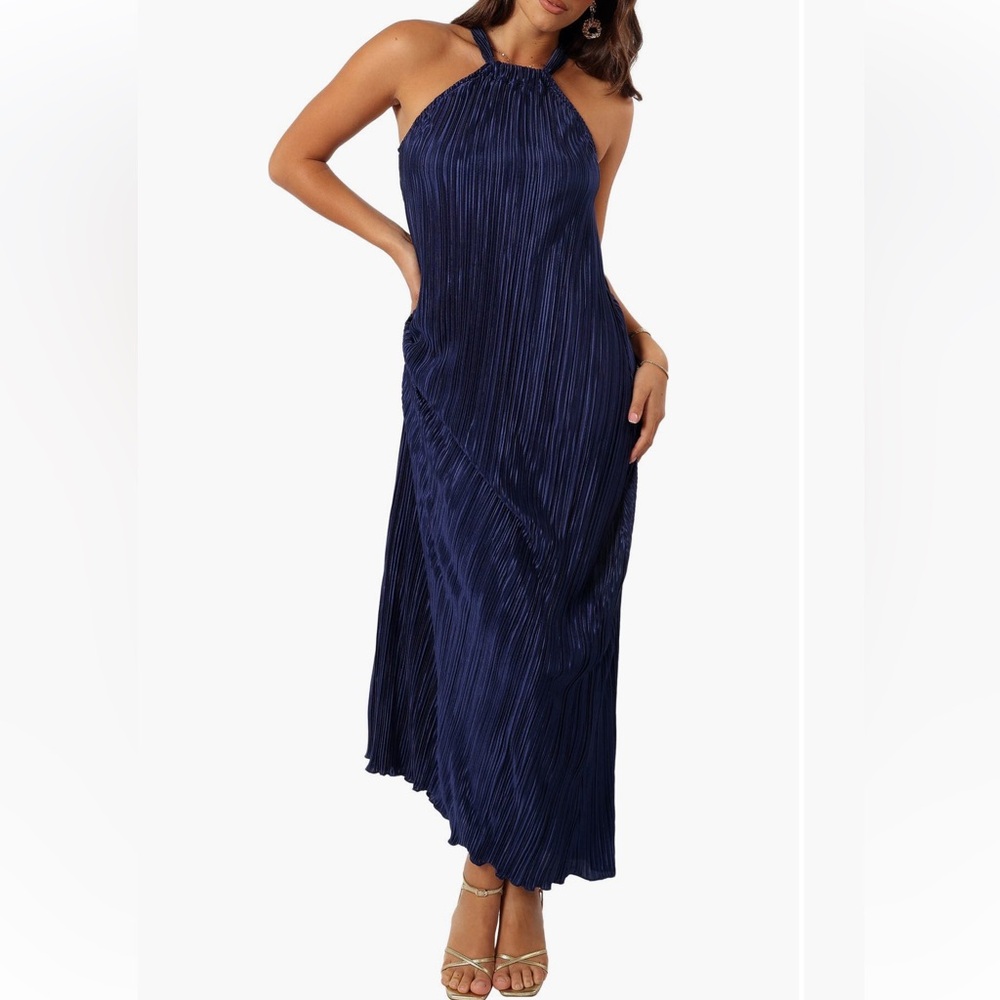 Petal & Pup Midnight Blue Halter Dress
